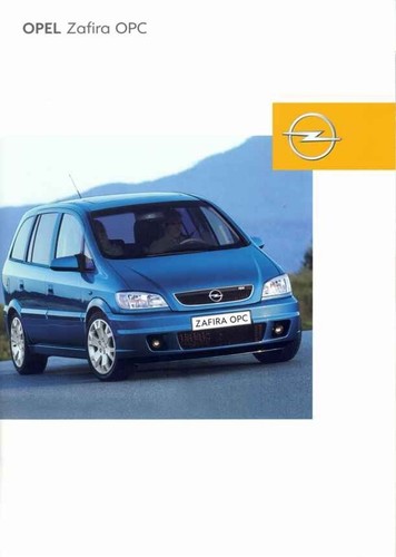 Catalogue brochure opel zafira - catalogue,