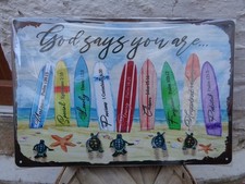TOLE METAL PLANCHE SURF TORTUE