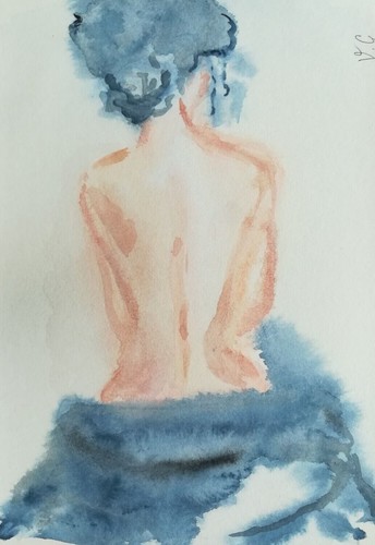 Une fille nue peinture - nue,,