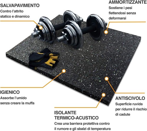 Tapis gym antivibration - de,