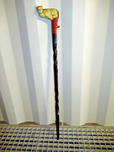 Ancienne canne bois baton - canne, bois-baton
