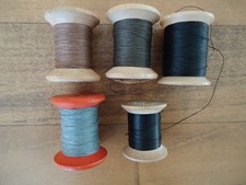 BOBINES FIL LIN AU CHINOIS VRAU LILLE SCHLUMBERGER GUEBWILLER MERCERIE ANCIENNE