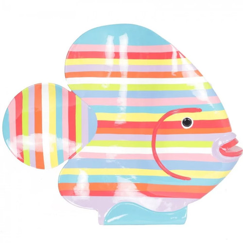 Statue poisson multicolore