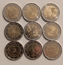 LOT x 9 PIÈCES 2€ EURO