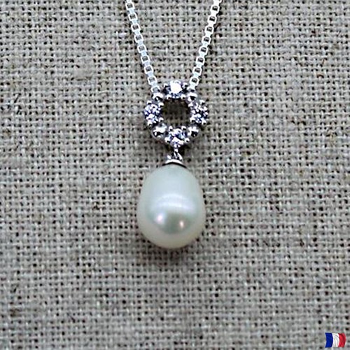 Pendentif perle culture et - pendentif,