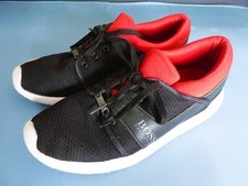 chaussure Baskets homme Hugo Boss sneakers 38 toile noir  rouge TBE