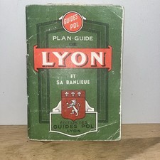 Ancien Plan-guide de Lyon Et Sa Banlieue en couleurs Éd des guides Pol Lyon 1968