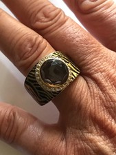 bague or jaune 14K quartz