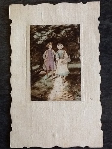 Carte toilee dentelee scene - toilee,