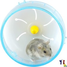 Roue de Course pour Hamster d'Exercice Silencieuse en Plastique 17,5cm Bleu