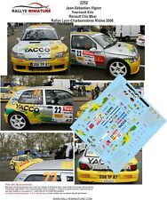 DECALS 1/18 REF 2252 RENAULT CLIO VIGION RALLYE LYON CHARBONNIERES 2008 RALLY