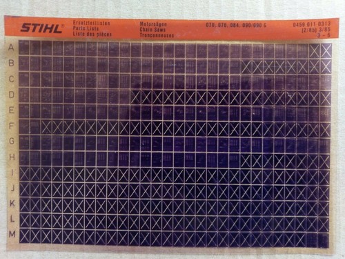 Microfiche liste pièces - microfiche,