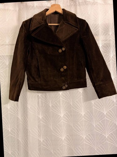 Veste officier velours marron
