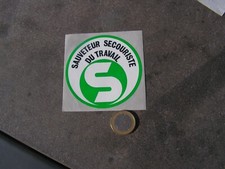 autocollant  ancien  sauveteur secouriste du travail           ( cr3 )