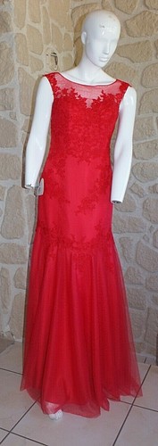 Robe cocktail rouge - , taille