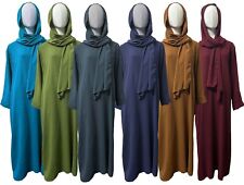 Robe Maxi Abaya Pour Femmes Kaftan Islamique Hijab Abaya Jilbab Avec Écharpe