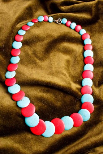 Collier vintage disques - collier, À