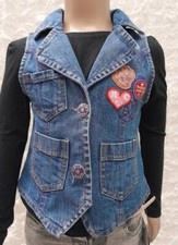 Boléro Rock Coeur En Jean 3 Ans NKY / Broderie Etoiles Coeur/Patch Poney Coeur /