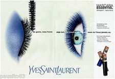 PUBLICITE ADVERTISING 115  1997  YVES SAINT LAURENT maquillage  MASCARA (2p)