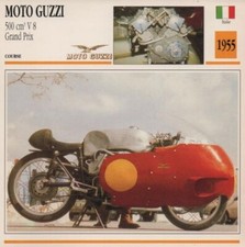 Fiche Moto MOTO GUZZI 500cm3 V8 Grand Prix  1955 ITALIE