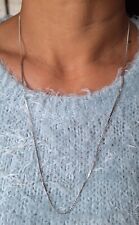 Chaîne En argent massif ; Sautoir, Maille "S", 66 cm; 6,11 grammes