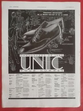 Publicité 1931 Chaussures Hommes de luxe UNIC au dos l'Hygiène  ELECTRO-LUX