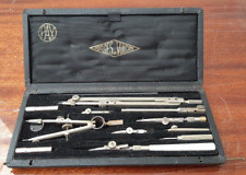 Ancienne Boite Compas Outil De Précision Dessin Marque FORGES de VULCAIN