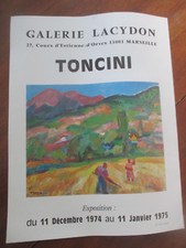 Affiche d'Exposition Louis Toncini Galerie Lacydon 1974   52 X 40 cm   126