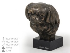 Epagneul tibétain, statue miniature / buste de chien, édition limitée Art Dog FR