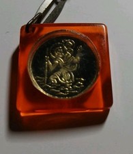 Porte clés Hoover + Saint Christophe Doré Ancien