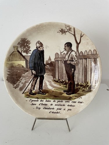 Assiette parlante ancienne - , en