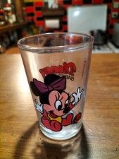 VERRE 9,5 cm MAILLE 1985 DISNEY BABIES MICKEY MINNIE (JARV719)