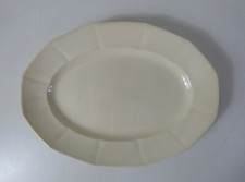 Digoin Sarreguemines plat ovale blanc crème