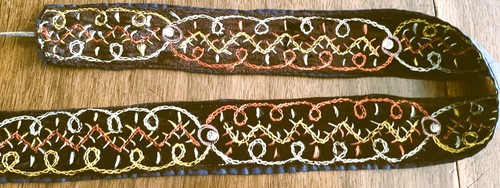 Ceinture velours de soie - , en