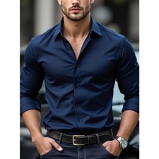 Chemise Homme Unie Élastique