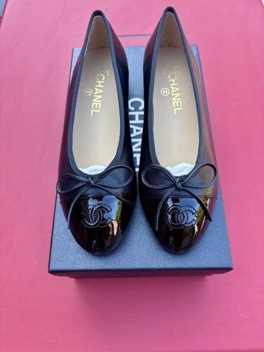Chanel ballerines cuir noires - ballerines,