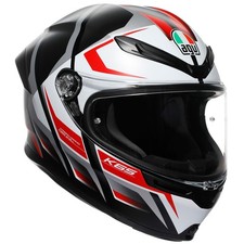 Casque intégral AGV K6 S Karve noir mat/blanc/rouge casque de moto