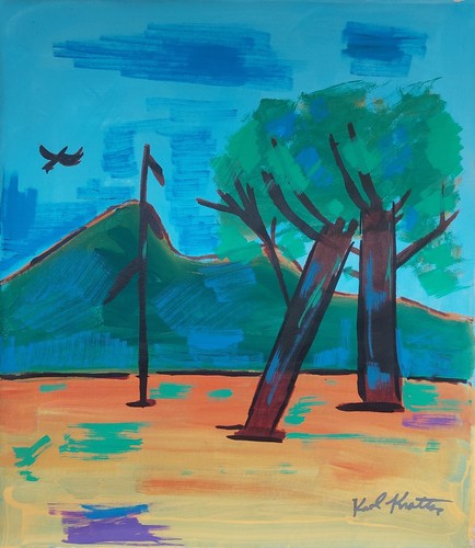Tableau huile sur - , toile