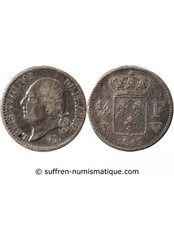 France Louis XVIII - 1/4 Franc Argent 1817 W Lille