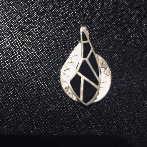 Pendentif onyx argent - -,