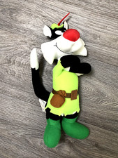 Peluche Sylvester chat déguisé tenue Peter Pan, City Chix 34 cm - TBE 