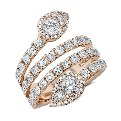 14k rose diamant volutes - rose,