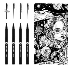Molotow Blackliner Set 3 (4 Special Tips, Liner with Permanent, Indelible Ink) 4