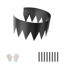 Bordure Paysagère Jardin Acier Résistant à Rouille 6PCS 1016x203 mm Noir