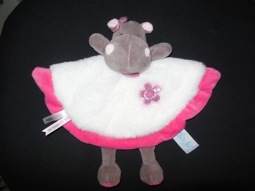 Doudou plat hippopotame zoé - doudou,