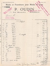 Facture    1930   MODES EN