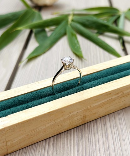 Bague solitaire argent - bague, en