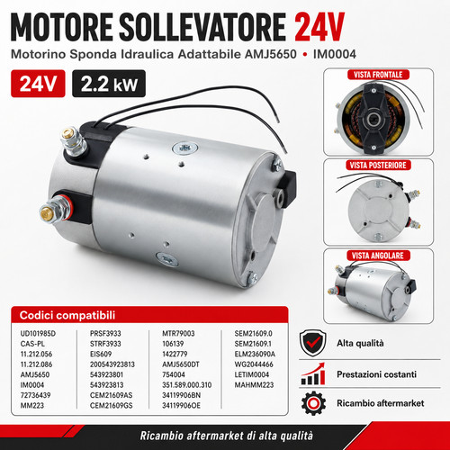 Moteur levage 24v - moteur, 2,2kw