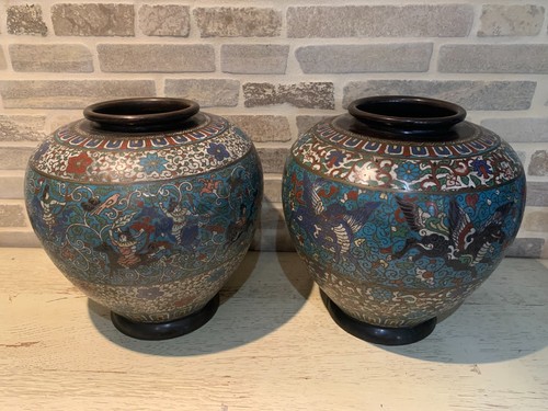 Paire vases japonais en - paire, de