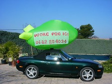 ballon publicitaire a air voiture avec souffleur structure gonflable pub